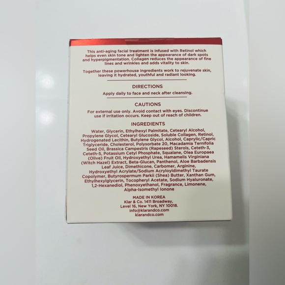 Azure Cosmetics Retinol & Collagen Day Cream - Anti Aging - Picture 4 of 7